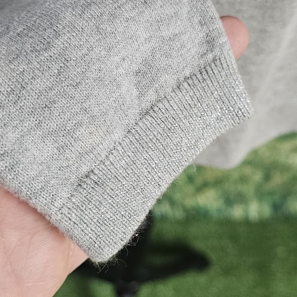 CROWN & IVY | 100% COTTON CROPPED SLEEVE CREW NECK SEQUIN SWEATER - NWOT! - Picture 10 of 13